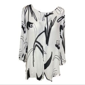 Bitte Kai Rand Blouse Tulip Tango Black & White Size M